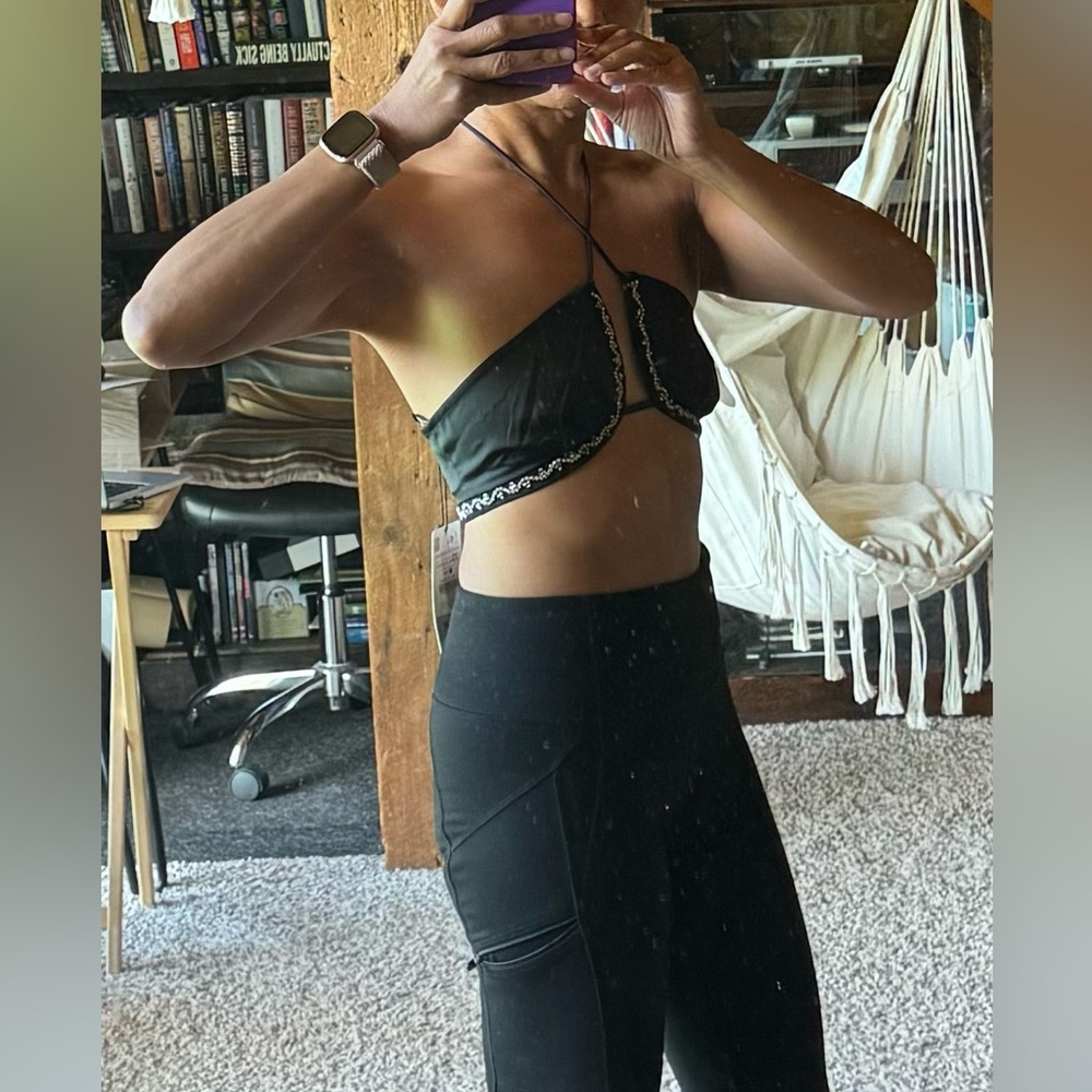 Zara rhinestone bralette top